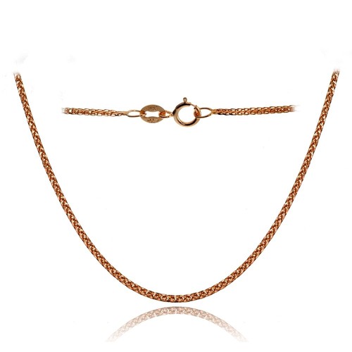 14k rose 8mm spiga - 14k, .8mm