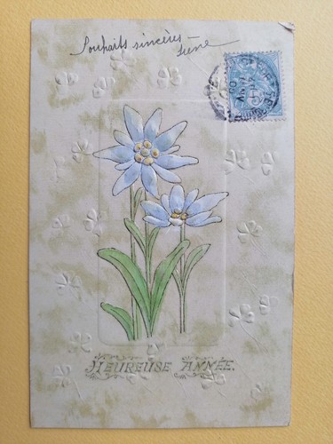 Cpa ecrite 1905 gaufrée - cpa, en