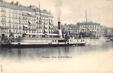 Suisse - GENÈVE - Bateau Salon La Suisse - Quai du Mont-Blanc - Ed. Jullien J.J.
