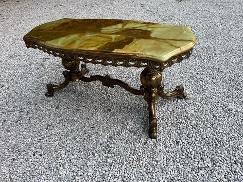 Table basse marbre laiton - table,