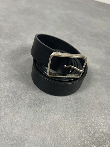 Ceinture cuir noir vintage y2k - ceinture,