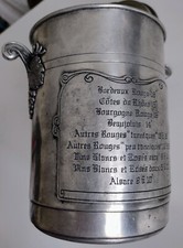 ART NOUVEAU Ice Bucket w/ Vine Leaves, Grapes & Temperatures for French Wines