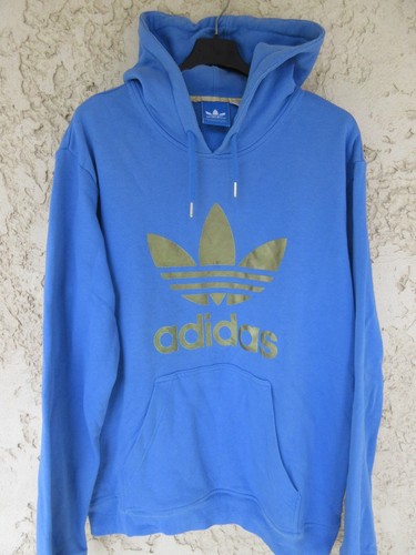 Sweat capuche adidas bleu - sweat,