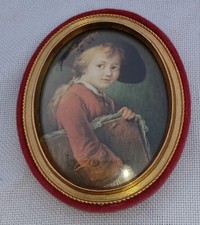 Joli Petit Cadre Bombé le "Jeune Élève" d après le Portrait de  F H  DROUAIS