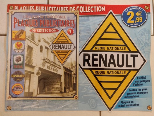 Plaque tôle régie renault - plaque,