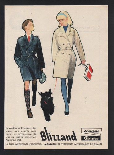 Publicité pub 1961 vêtement - publicité,