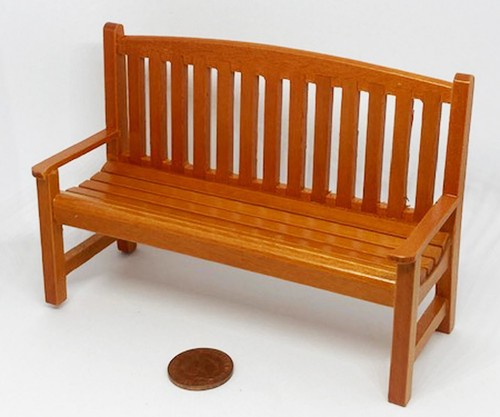 Maison poupées jardin - poupées, banc