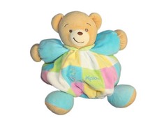 KALOO Doudou ours boule vert