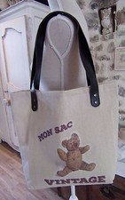 sac cabas porté épaule motif