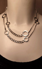 ELEGANT PIANEGONDA sautoir en argent COLLIER Annulus collection circle