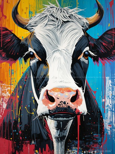 Photo vache pop art - pop,