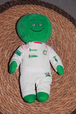 Doudou peluche publicitaire CETELEM  MASCOTTE BONHOMME VERT 22 cm