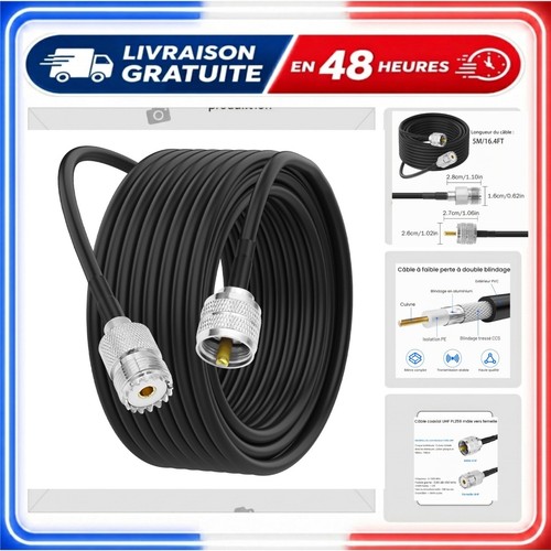 Câble coaxial rg58 pl259 - cb,