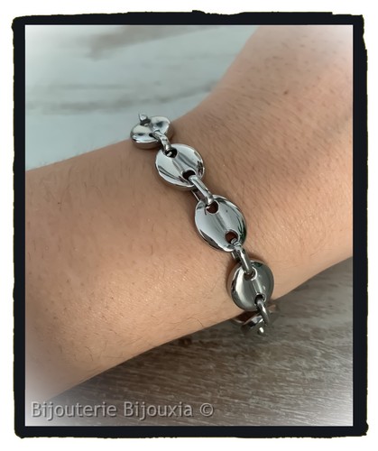 Bracelet homme maille grain - maille,