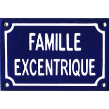 Plaque rue émaillée - de,