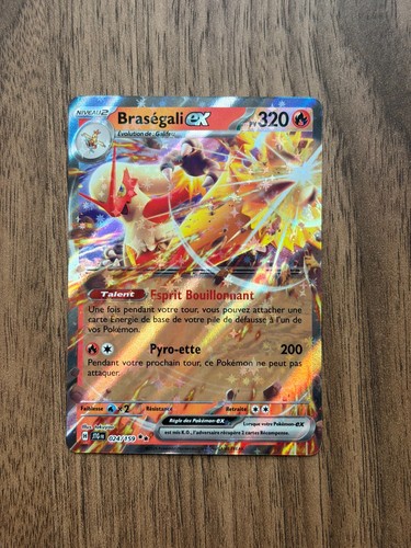 Carte pokémon braségali - carte, ex