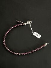 Ancien Bracelet Gourmette En Argent Massif Silver Maille perle sugilite