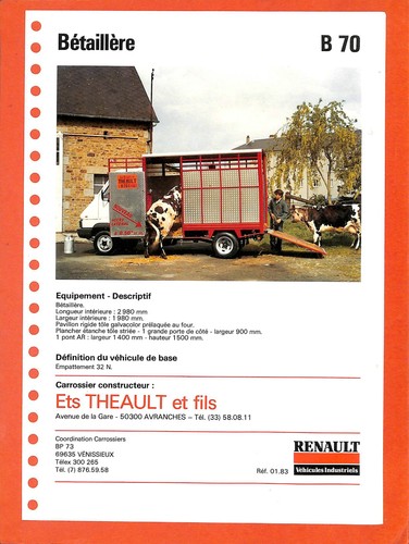Renault bétaillere - renault, /