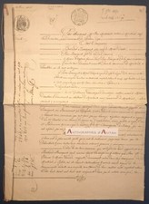 ● familles Bousquet Dégans Lamarque 1863 Montréal GERS acte manuscrit Perruquet