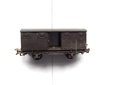 Wagon Troby Couvert Marron Pour Train de Marchandises Fin de Convoi