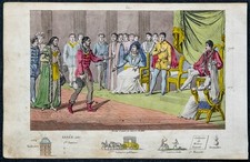 1825 - Élection d'Henri III comme roi de Pologne - Gravure ancienne - Histoire