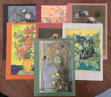 VIEUX PAPIER LOT DE 7 MENUS PAQUEBOT FRANCE 1963/64/65 ILLUSTRATION PEINTURES