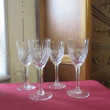 4 verres a vin rouge ou a eau en cristal de lorraine modèle junon chantilly H 17