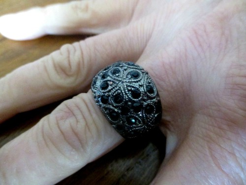 Rare bague chevalière - chevalière, couleur