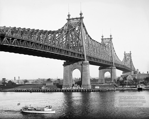 1908 vintage queensboro - vintage, bridge