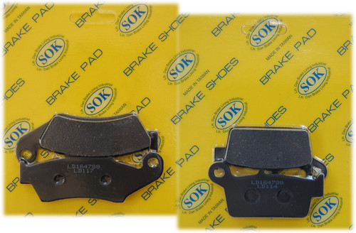 Front rear brake pads fit - brake,
