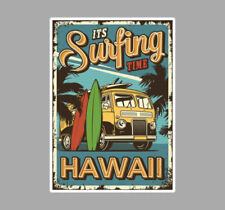 AFFICHE VINTAGE SURF VAN
