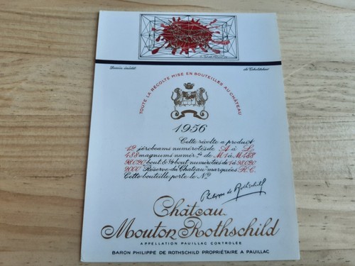 étiquette vin chateau mouton - étiquette,