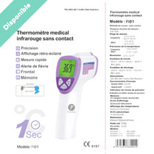Thermomètre médical infrarouge sans contact F101