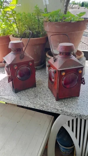 Anciennes lanternes lampe à - 2,