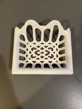 ancien porte savon fonte émaillée blanche salle de bain vintage