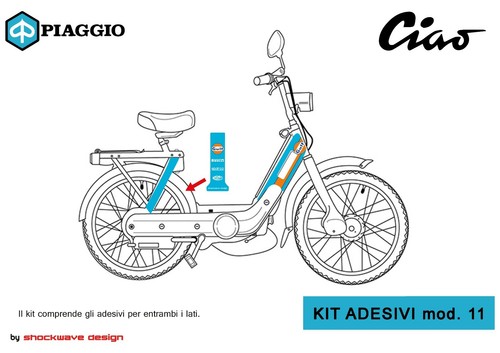 Kit autocollant piaggio ciao - piaggio,