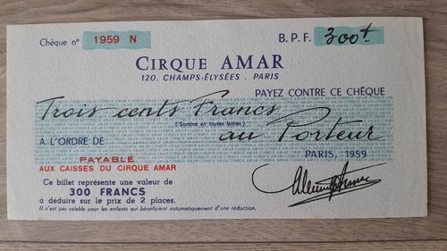Billet chèque réduction - chèque,