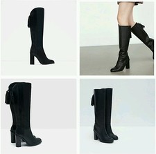 ZARA HIGH HEEL LEATHER BOOTS