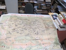CA489 PIANTA MONUMENTALE DI ROMA ROME OLD MAP ANCIENNE VINTAGE MAURO GIGLI