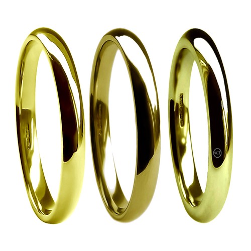 2mm 18ct jaune mariage - 18ct,