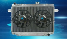 4 ROW Radiator+FAN For TOYOTA