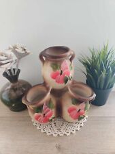 Lot de 4 pots de fleurs suspendus - Motif floral - Décoration intérieure
