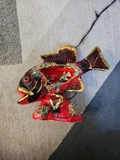 VALLAURIS, GRAND POISSON LAMPE VEILLEUSE, DÉCOR POISSONS, ÉLÉMENTS MARINS