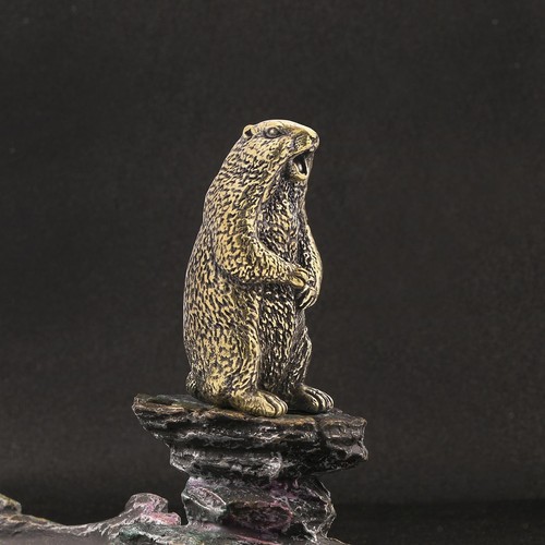 Figurine marmotte laiton - de,