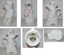 Pichet carafe broc « cochon » en barbotine style Onaing