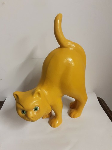 Chat art deco faience - chat,