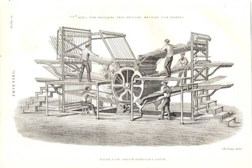 1874 print printing - print, type