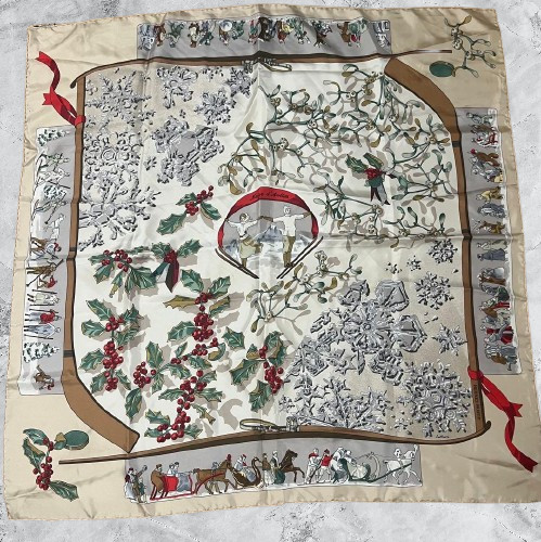 Hermes carre neige antan - neige, d'antan