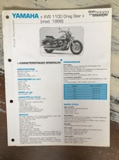 Yamaha XVS1100 Drag Star 5EL1 1999 XVS 1100 Fiche technique moto RMT ETAI