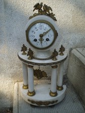 ancienne pendule colonne marbre